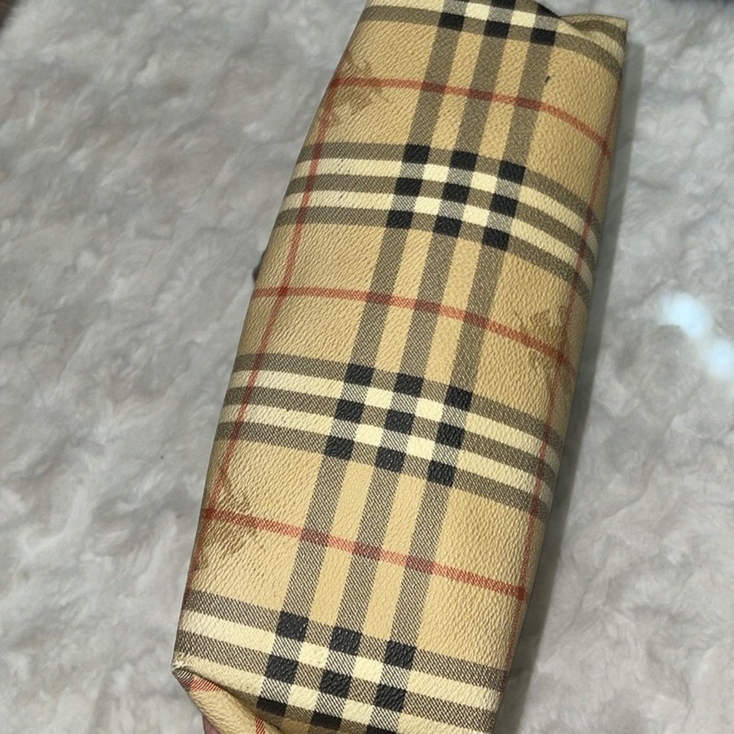 Burberry PVC Tote with leather suede lining