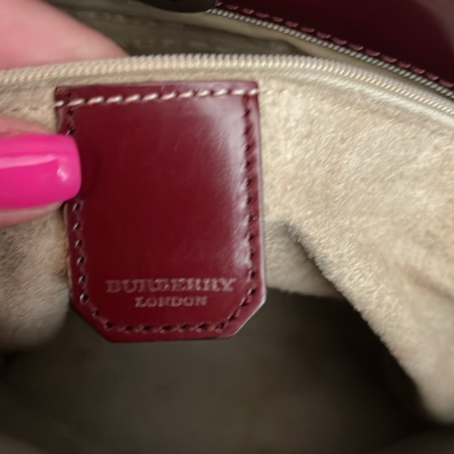 Burberry PVC Tote with leather suede lining