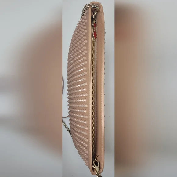 🩷Christian Louboutin nude Studded crossbody Bag🔥