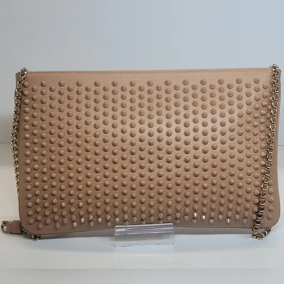 🩷Christian Louboutin nude Studded crossbody Bag🔥