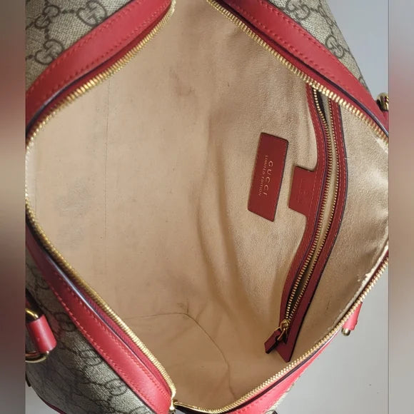 Gucci GG Supreme Limited Edition Cruise Collection Boston Snake Bag π©· Large Bag!
