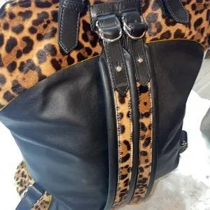 Christian Louboutin Syd large calf hair backpack/ 2 piece RARE🩷