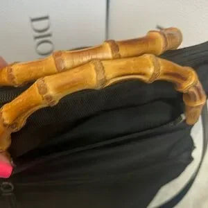 Gucci bamboo nylon crossbody bag