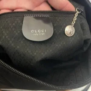 Gucci bamboo nylon crossbody bag