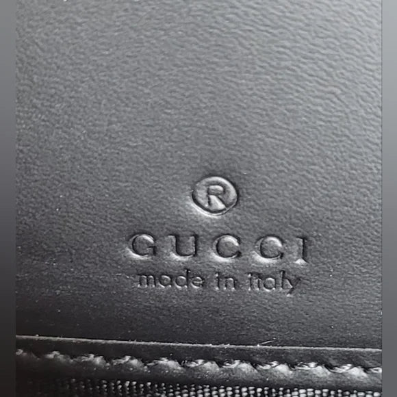 Gucci Bestiary Black GG Coated Canvas Bee Wallet