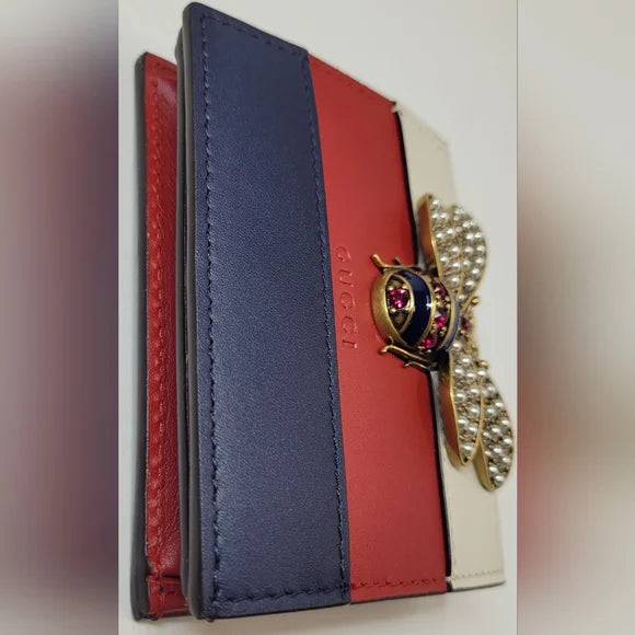 Gucci Queen Margaret Bee Leather Card Case Wallet full inclusion