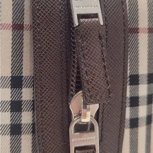 Burberry nova check canvas tote brown