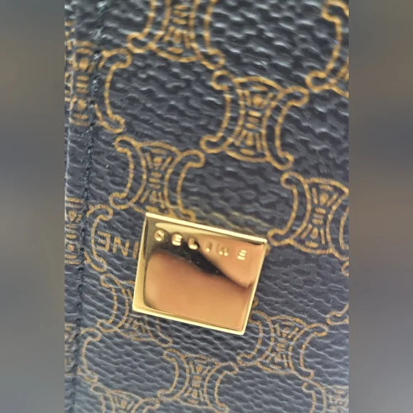 Celine Macadam Brown Leather Key Holder