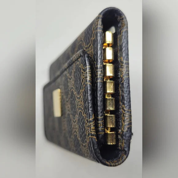 Celine Macadam Brown Leather Key Holder