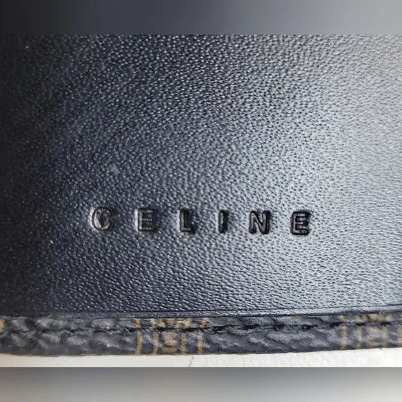 Celine Macadam Brown Leather Key Holder