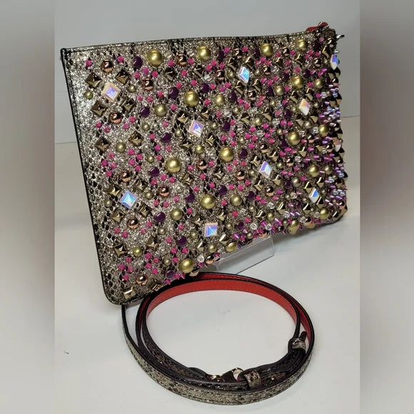 Christian Louboutin Multicolored 2 way Crossbody Clutch🔥