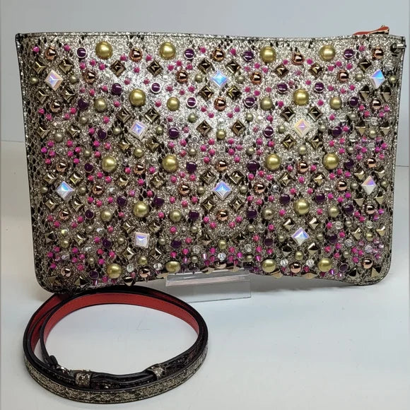 Christian Louboutin Multicolored 2 way Crossbody Clutch🔥