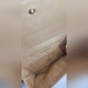 Chanel Timeless Beige Caviar BiFold Wallet