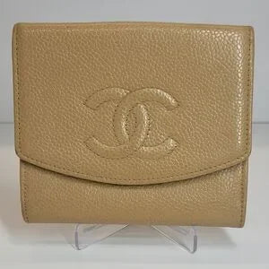 Chanel Timeless Beige Caviar BiFold Wallet