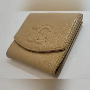 Chanel Timeless Beige Caviar BiFold Wallet