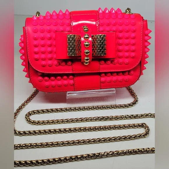 Christian Louboutin Sweet Charity Hot Pink Mini Bow Bag
