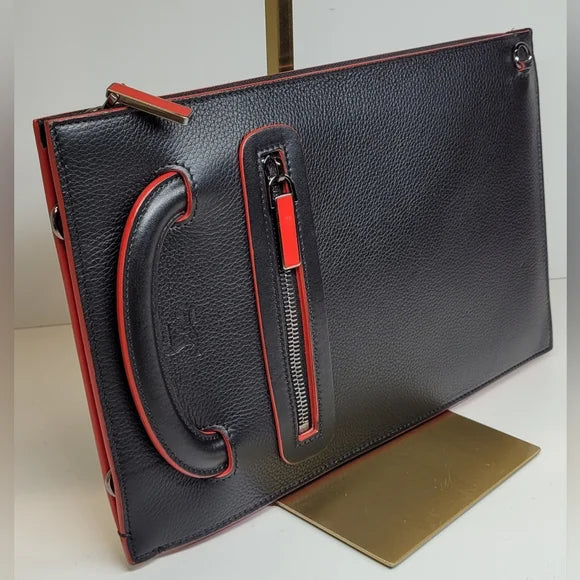 Christian Louboutin Tric Trac 2 Way Black Leather Studded Handbag