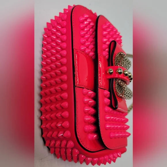 Christian Louboutin Sweet Charity Hot Pink Mini Bow Bag