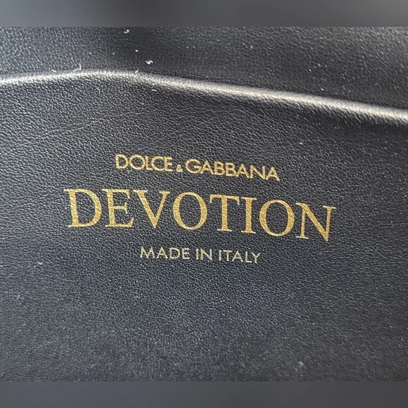 Dolce & Gabbana Devotion Lg Black Padded Calfskin Leather Bag π©·