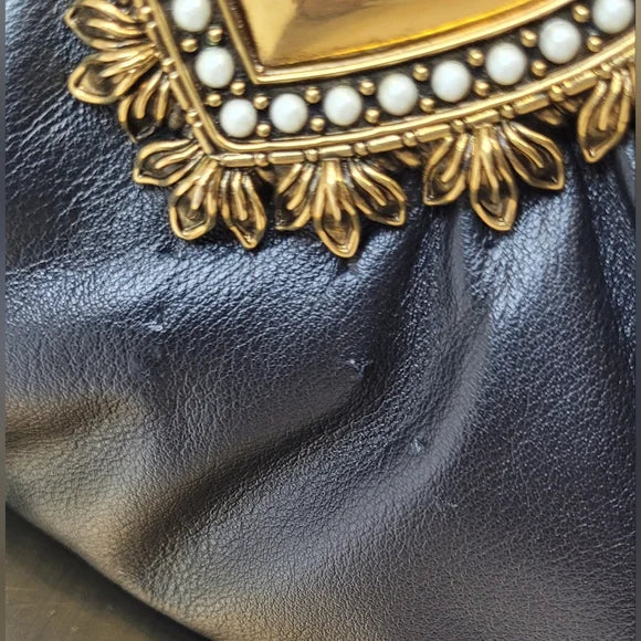 Dolce & Gabbana Devotion Lg Black Padded Calfskin Leather Bag π©·
