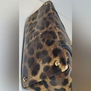 Dolce & Gabbana PVC leather leopard tote with lock & key π₯π©·