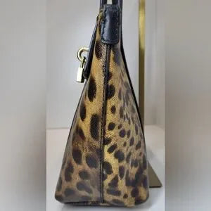 Dolce & Gabbana PVC leather leopard tote with lock & key π₯π©·