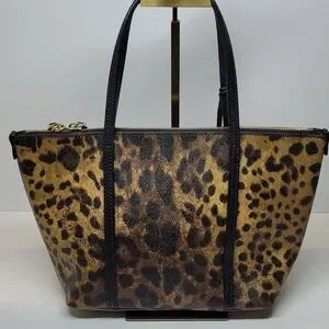 Dolce & Gabbana PVC leather leopard tote with lock & key π₯π©·