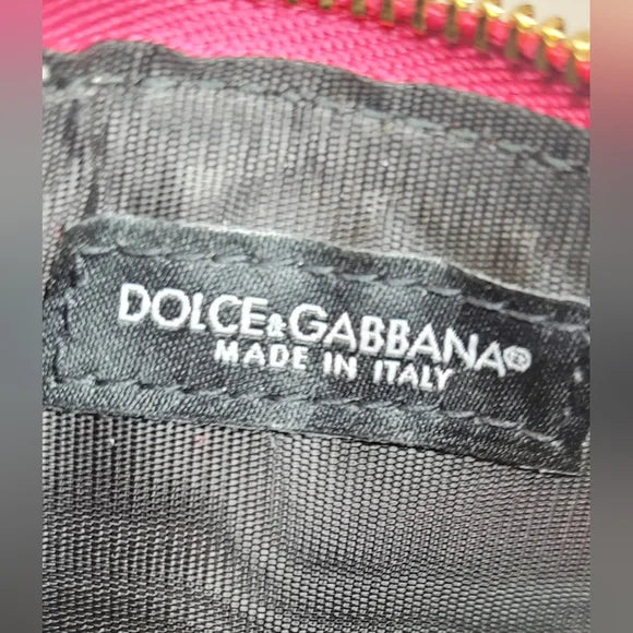 Dolce & Gabbana Floral Print White Leather Card Holder