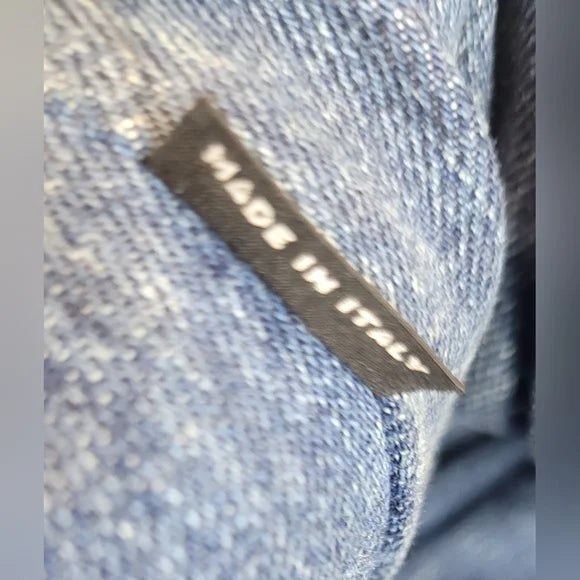 Prada Blue Denim Canapa Medium Tote Bag