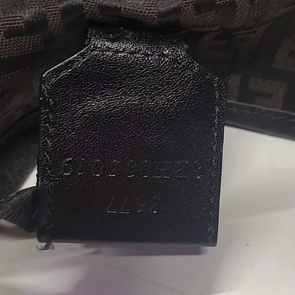 Fendi Zucca Brown Canvas Shopper Tote Bag with 2nd Piece