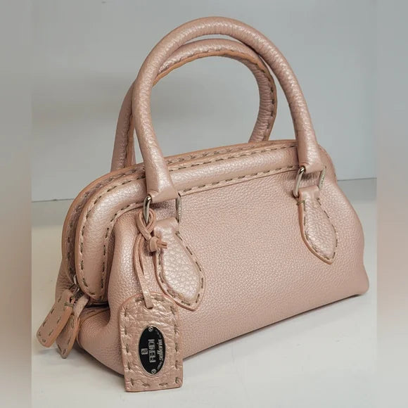 Fendi Mini Selleria Pink Leather Handbag