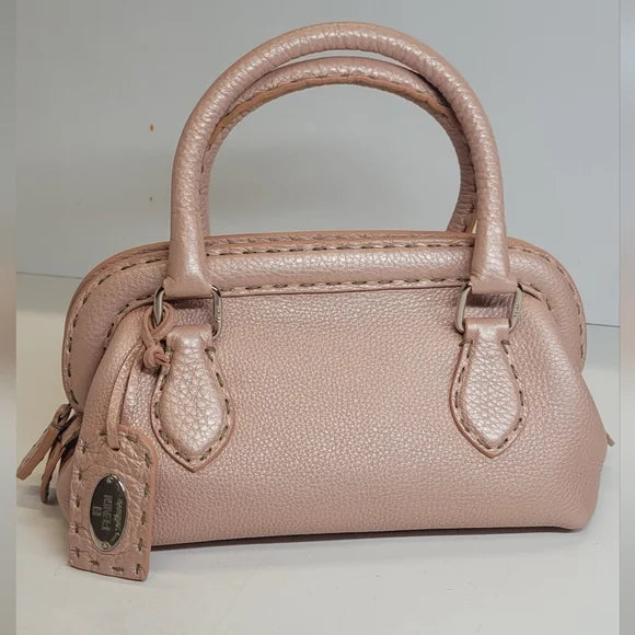 Fendi Mini Selleria Pink Leather Handbag