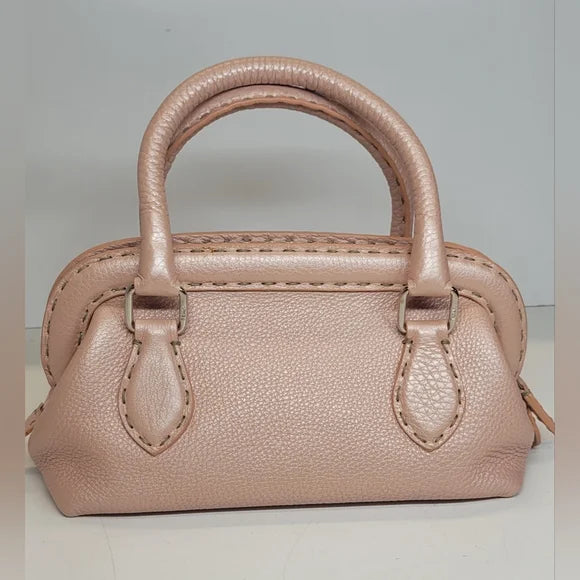 Fendi Mini Selleria Pink Leather Handbag