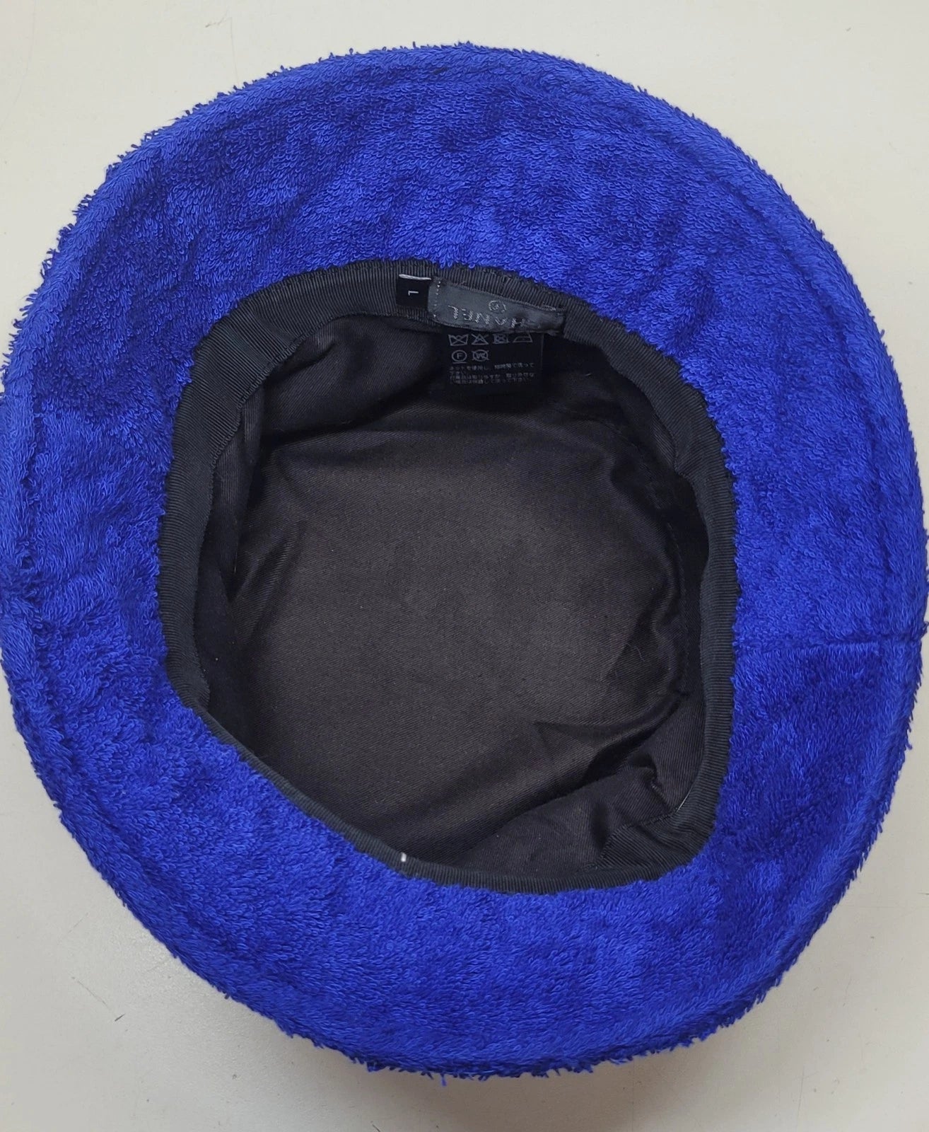 Chanel Blue Fuzzy Bucket Hat Size L