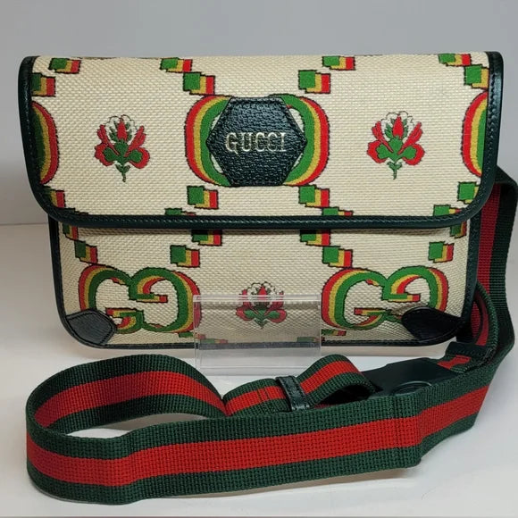 Gucci GG Floral Jaquard 100th Aniversary Belt Bag or crossbody bag
