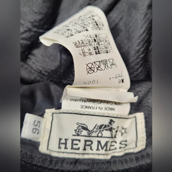 Hermes Black Velvet Bucket Hat