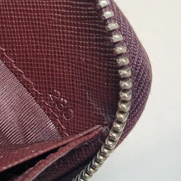 Prada Bruciato Brown Saffiano Leather Large Zippy Wallet