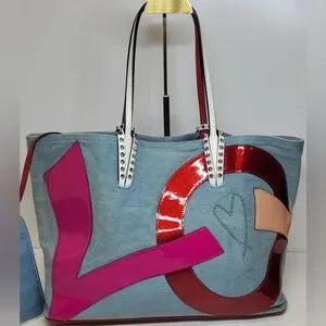 Christian Louboutin Cabata Light blue, DENIM Large 2 piece π₯π₯π₯π©·π©·π©·