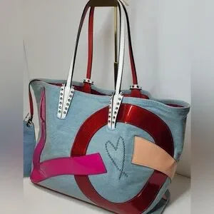 Christian Louboutin Cabata Light blue, DENIM Large 2 piece π₯π₯π₯π©·π©·π©·
