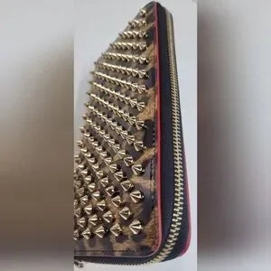 Christian Louboutin Panettone Leopard enamel Wallet