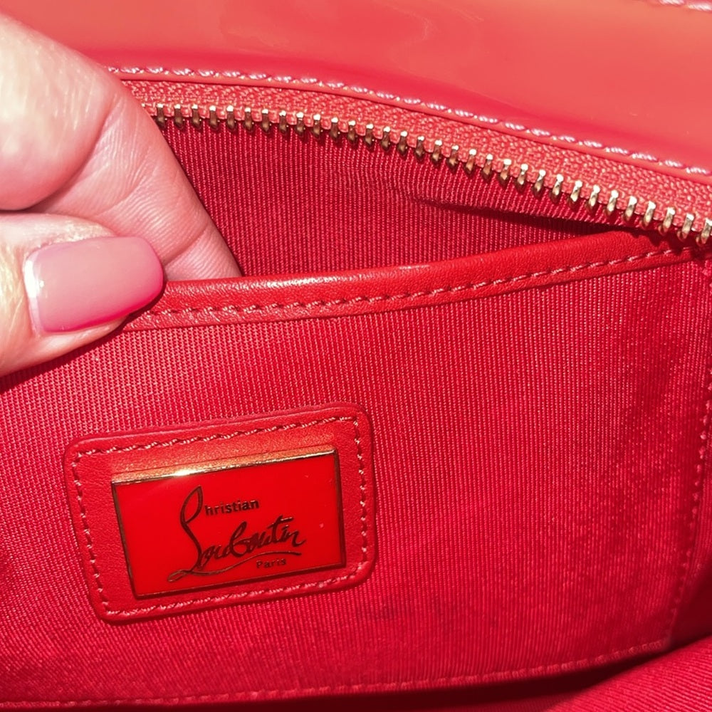 CHRISTIAN LOUBOUTIN large pink/coral crossbody/clutch bag