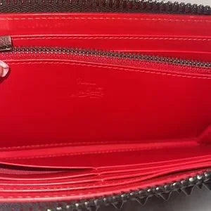 Beautiful Christian Louboutin long zippy spiked wallet