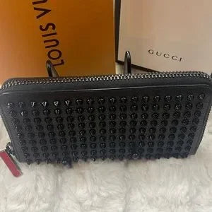 Beautiful Christian Louboutin long zippy spiked wallet