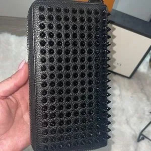 Beautiful Christian Louboutin long zippy spiked wallet