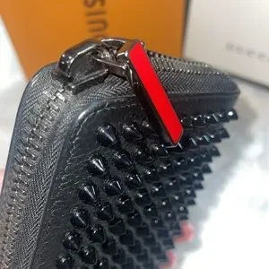 Beautiful Christian Louboutin long zippy spiked wallet