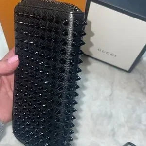 Beautiful Christian Louboutin long zippy spiked wallet