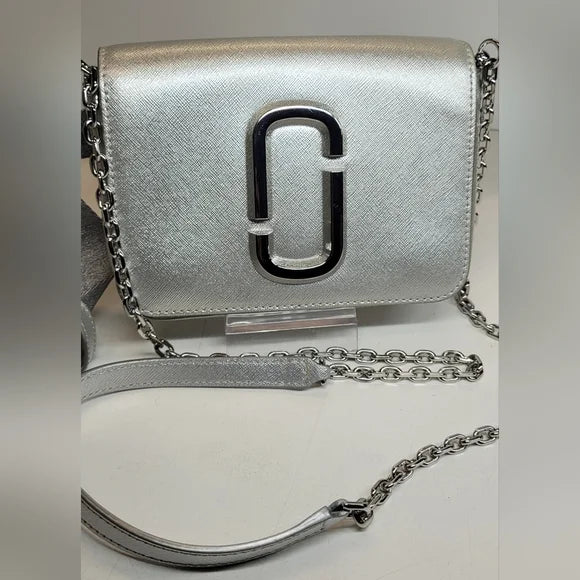 Marc Jacobs Silver snapshot leather Belt Bag or camera bag, 3 way bag
