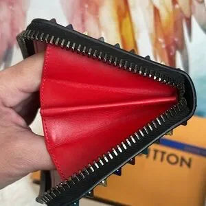 CHRISTIAN LOUBOUTIN spiked multi colored long zippy wallet