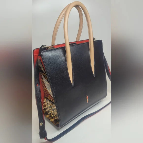 Christian Louboutin Paloma Tri Color Leather Tote Bag