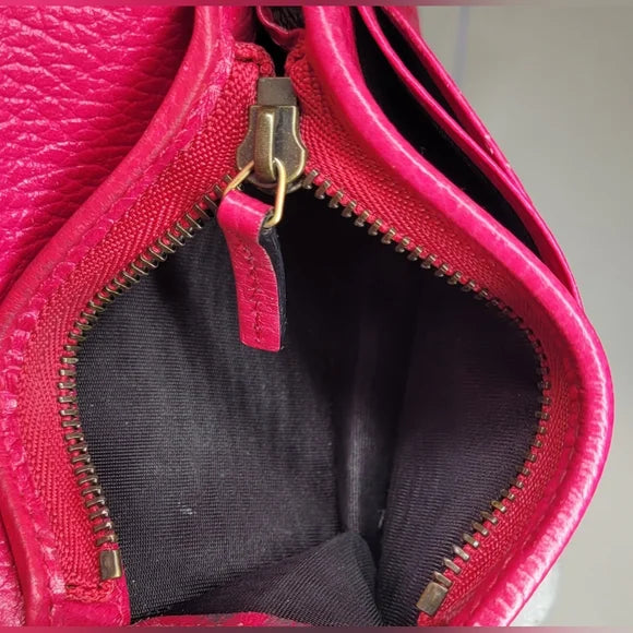 Gucci GG Marmont Hot Pink Butterfly Leather Bi-Fold Wallet